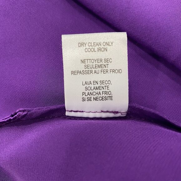 WORTH NY 12 NWT Purple Silk Long Babydoll Camisole Top Coquette Girl Deadstock - Picture 10 of 16